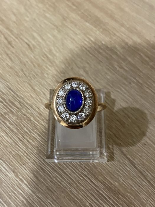 Кольцо “Малинка” с позолотой, серебро 925.