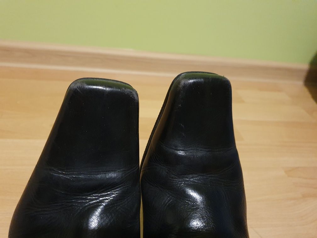 Kozaki skórzane zimowe Ryłko 35