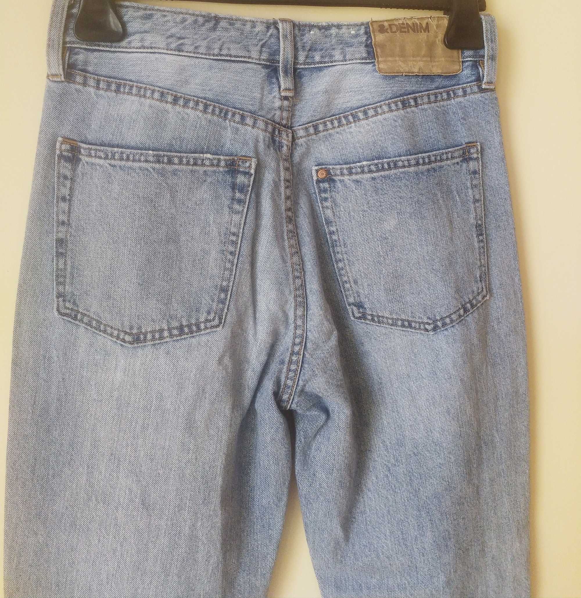 Jasnoniebieskie jeansy "mom jeans",wysoki stan,100 % cotton,H&M ,S/36