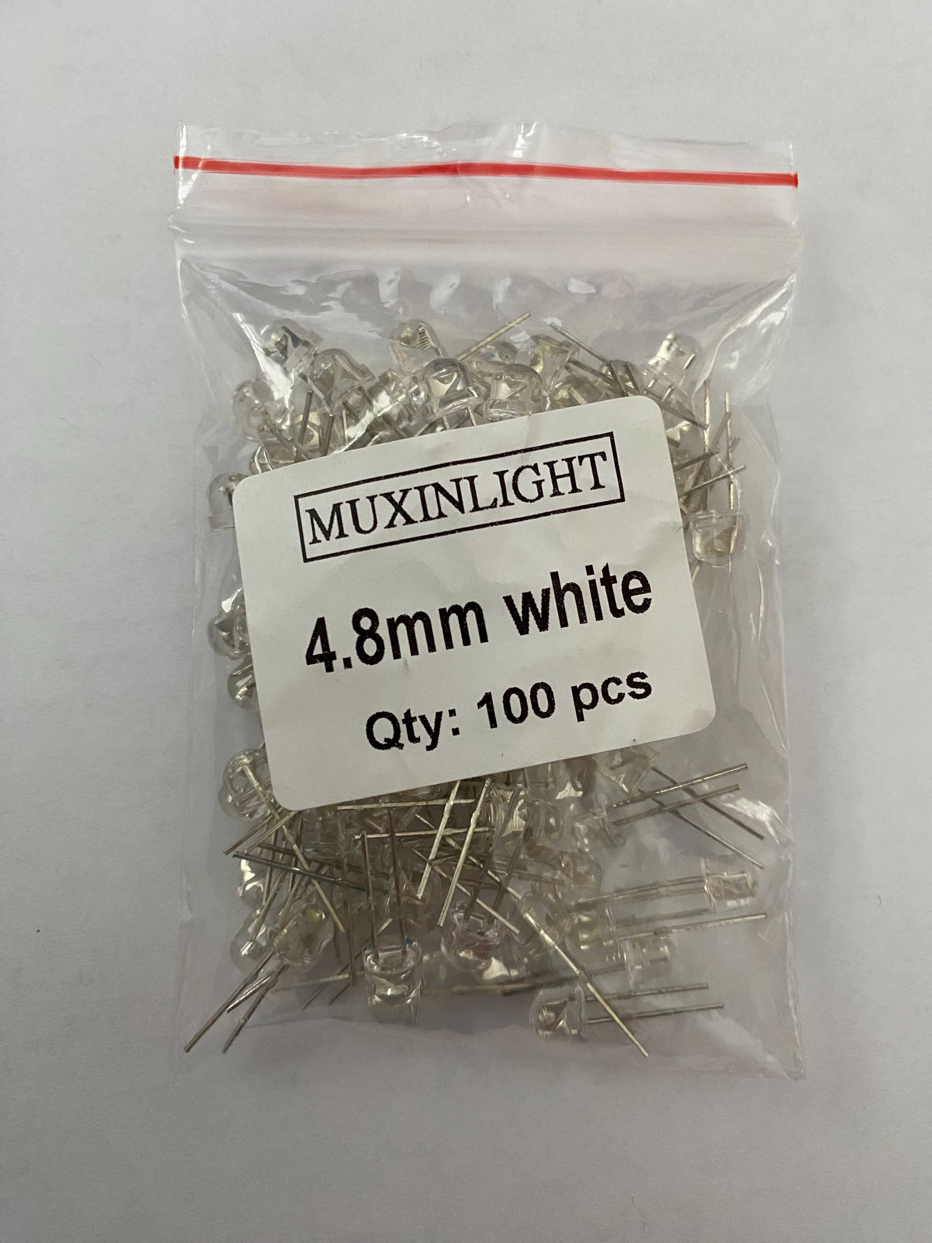 Светодиод 3V white 4.8mm