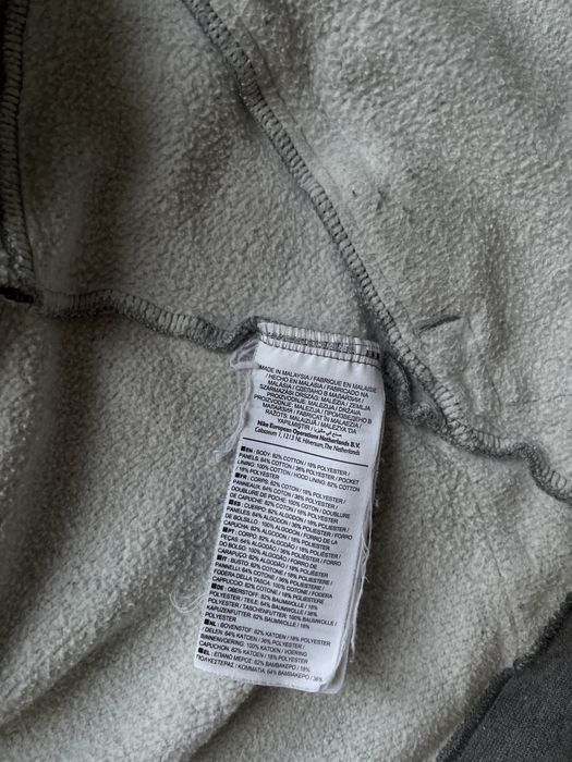 Szara bluza na zamek nike air hoodie z kapturem