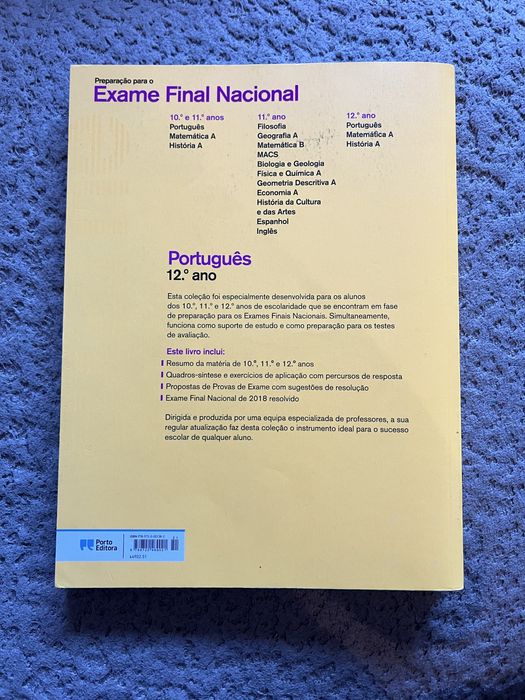 Livro de preparação para o exame nacional de Português 12°