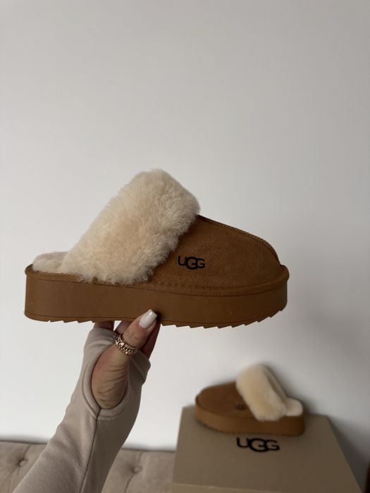 Капці тапочки ugg натуральна овчина замша коробка всі лого фото вживу