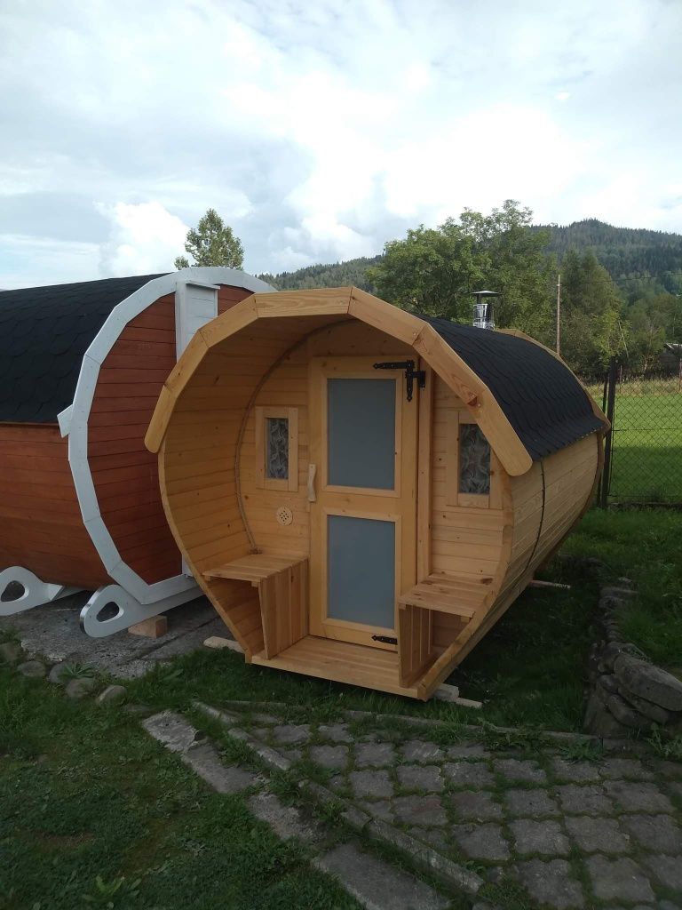 Sauna mobilna ogrodowa  spa piec na drewno