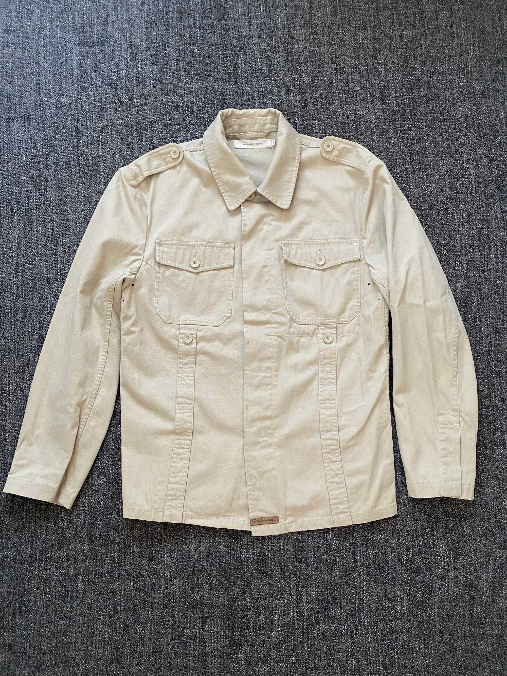 John Rocha M koszula gruba overshirt L kurtka lee beżowa military