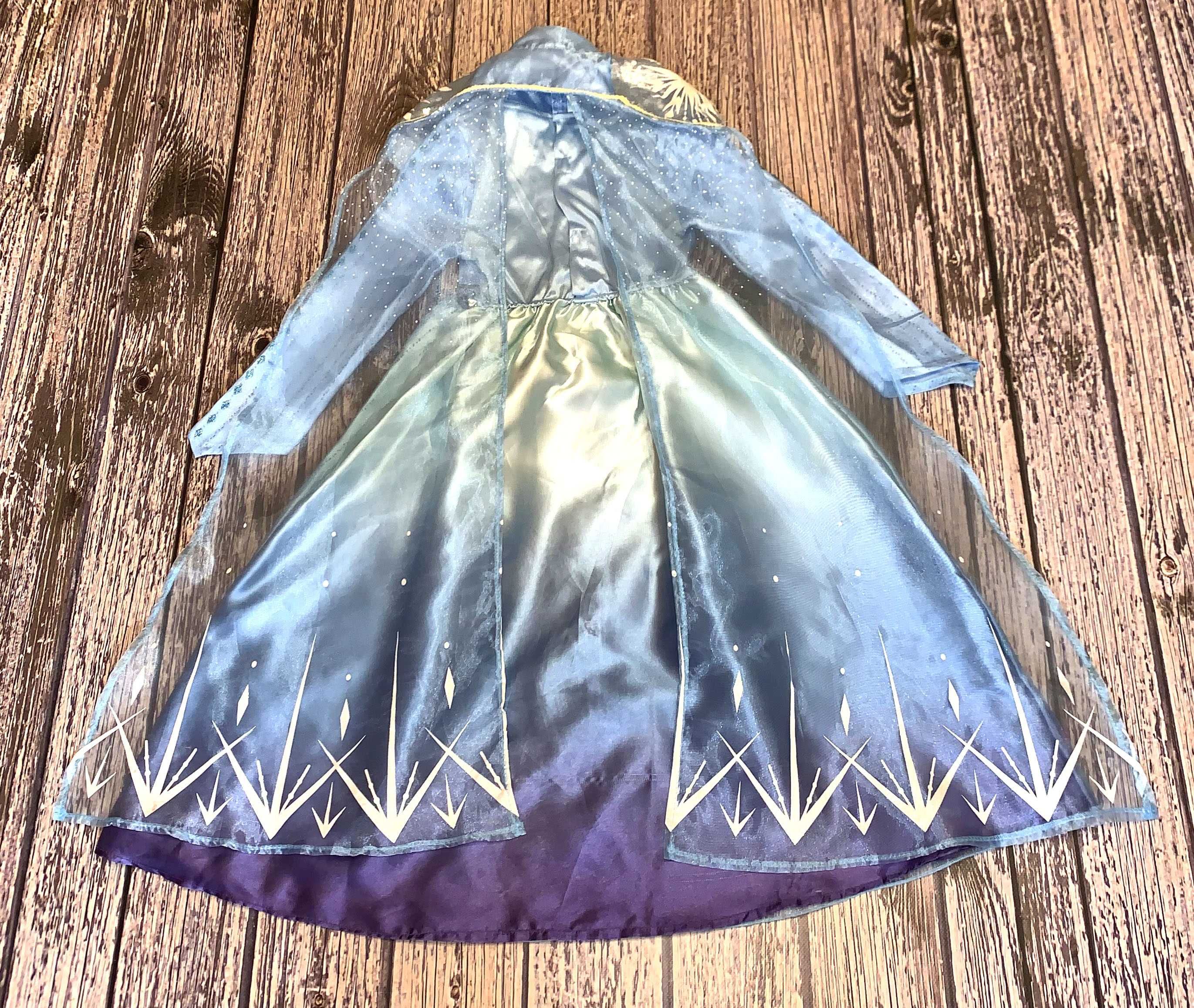 Новогоднее платье Эльза Холодное сердце с косой для девочки 5-6 лет