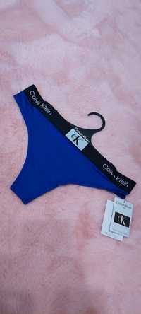 CK Calvin Klein CK stringi granatowe S figi bikini majtki damskie