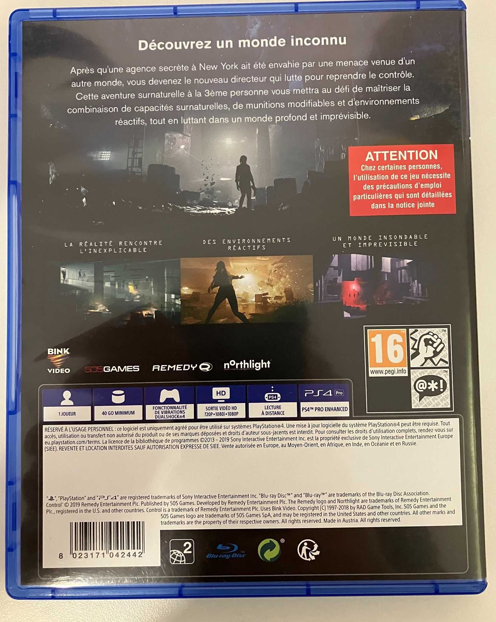 Control - PS4/PS5 Playstation 4 5 BOX BluRay płyta
