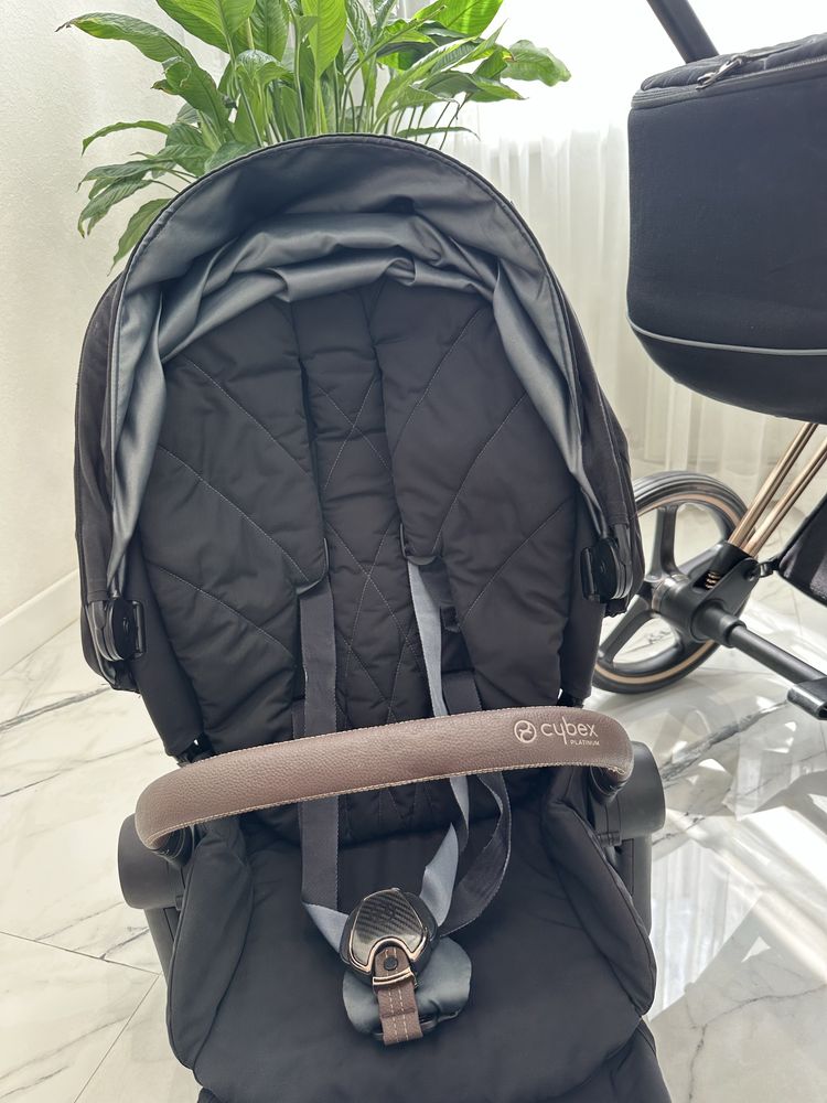 Cybex Priam lux Black 2в1 Rose Gold 3.0