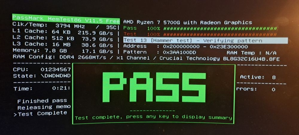 Pamięć RAM DDR4 Crucial Ballistix 8GB 3200MHz CL16 BL8G32C16U4B