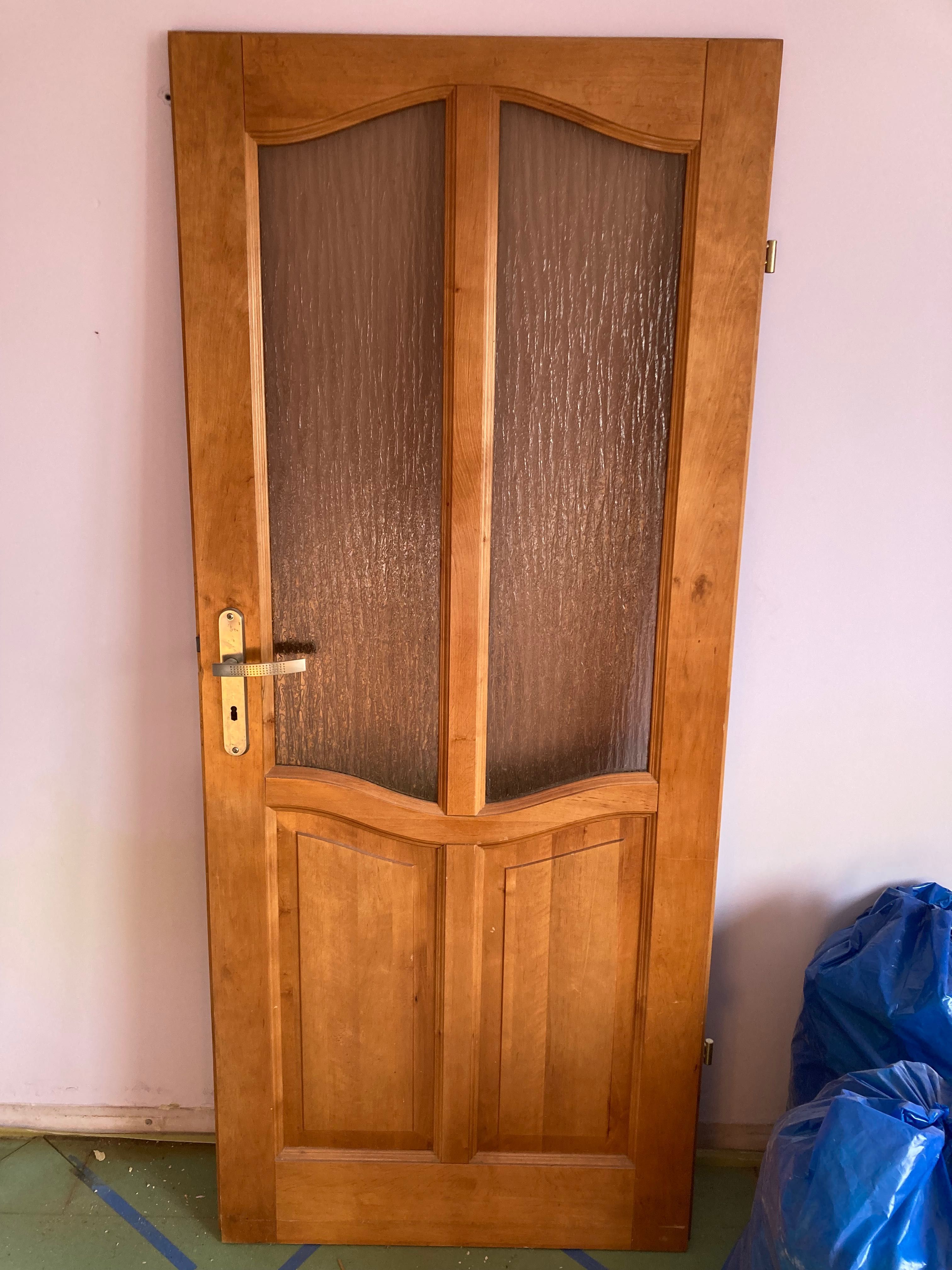 Drzwi wewnętrzne z ościeżnicą, drewno, 80/90/100