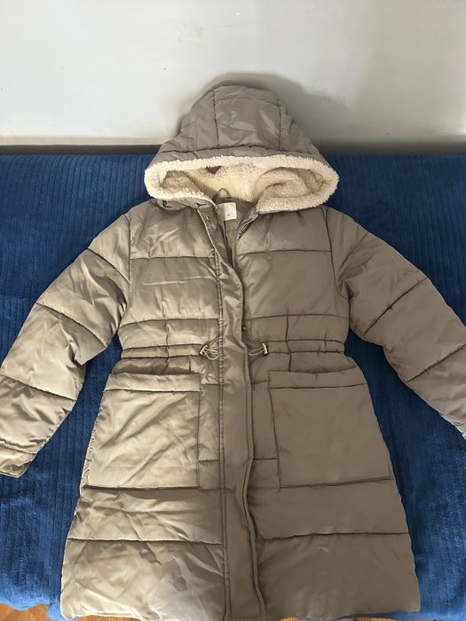 Зимова куртка, пальто Zara на дівчинку, розмір 140