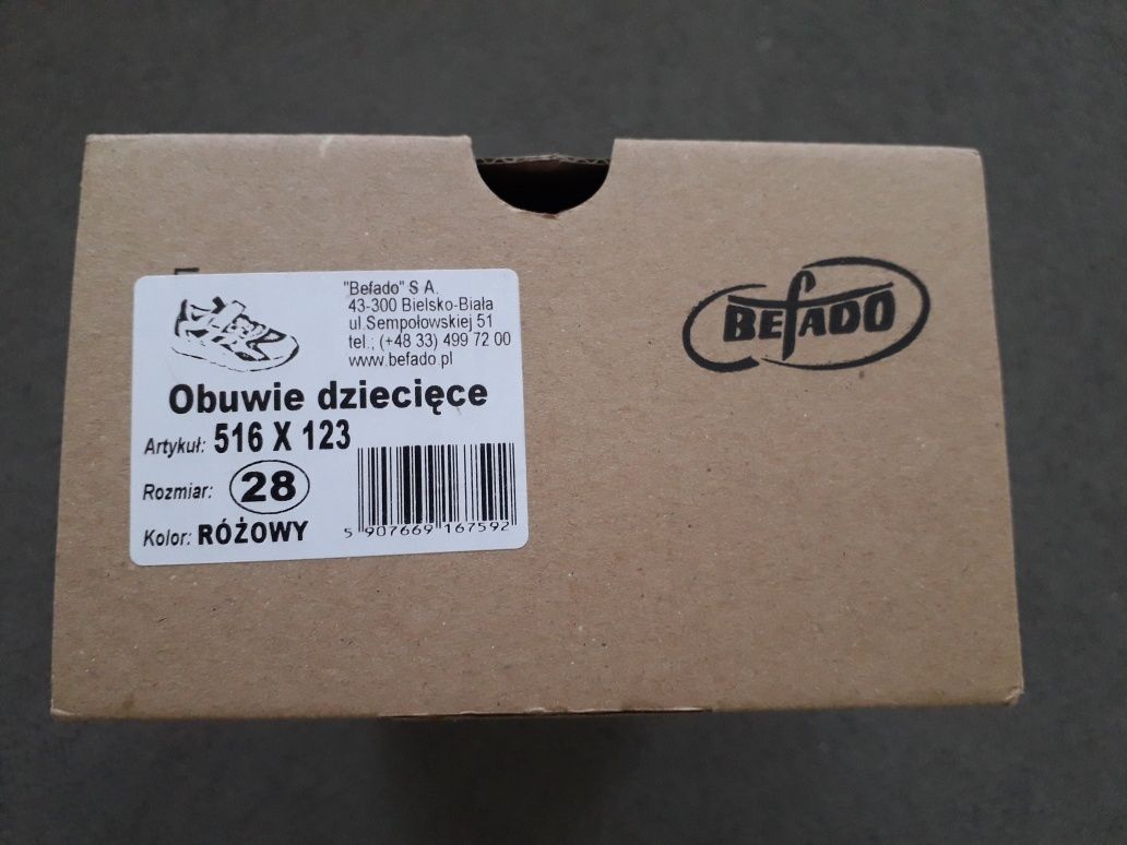 Buty sportowe Befado 28 dziewczynka