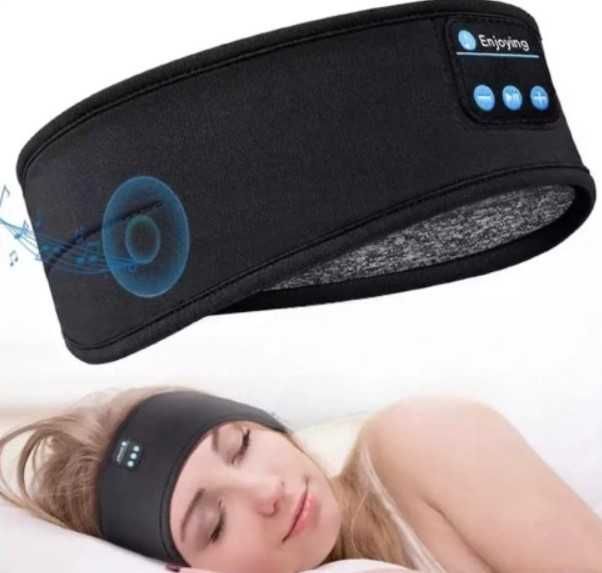 Słuchawki bezprzewodowe nauszne Sleepband Opaska ze słuchawkami czarna