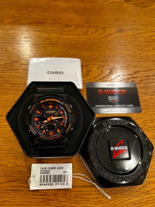 Zegarek Casio G-SHOCK GAW-100BR-1AER ORANGE SOLAR limitowana edycja