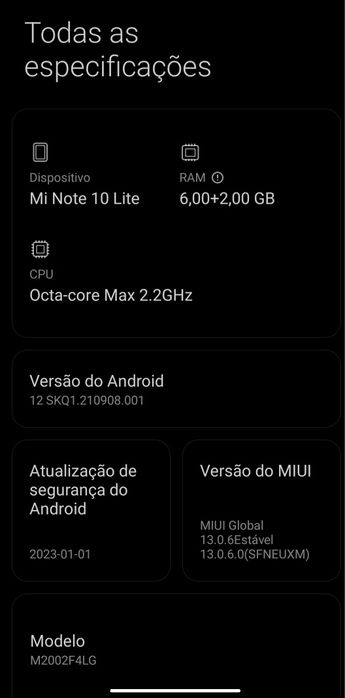 Xiaomi note 10 lite