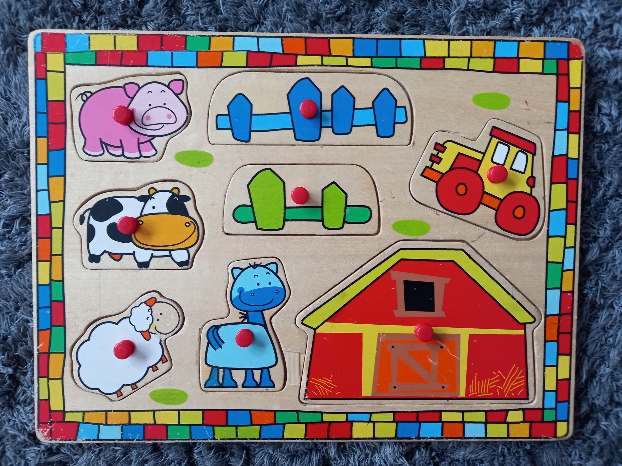 Drewniane puzzle-mama i córka