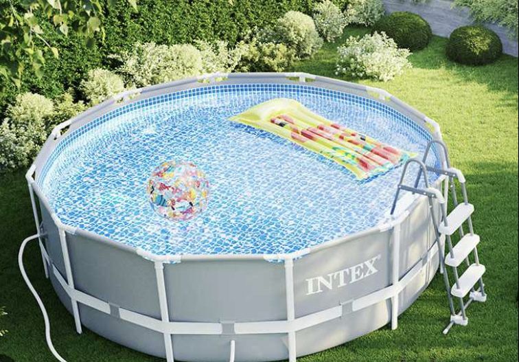 Каркасний Басейн INTEX 366x76 Каркасный бассейн серый