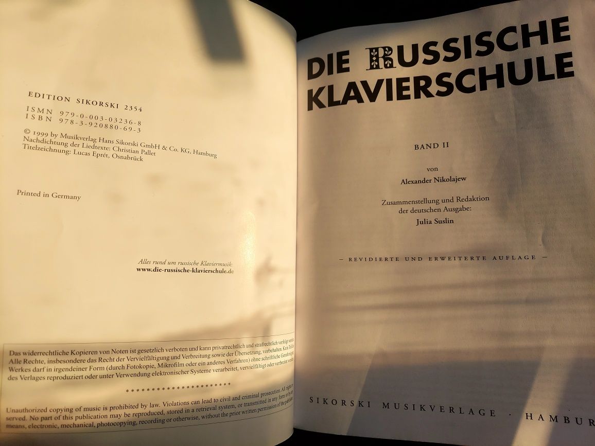Die Russische Klavierschule: Band 2 Nuty Alexander Nikołajew Suslin