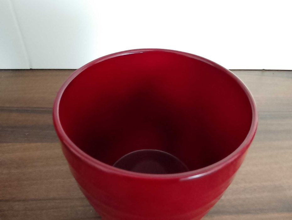 Scheurich burgundowa ceramiczna doniczka osłonka