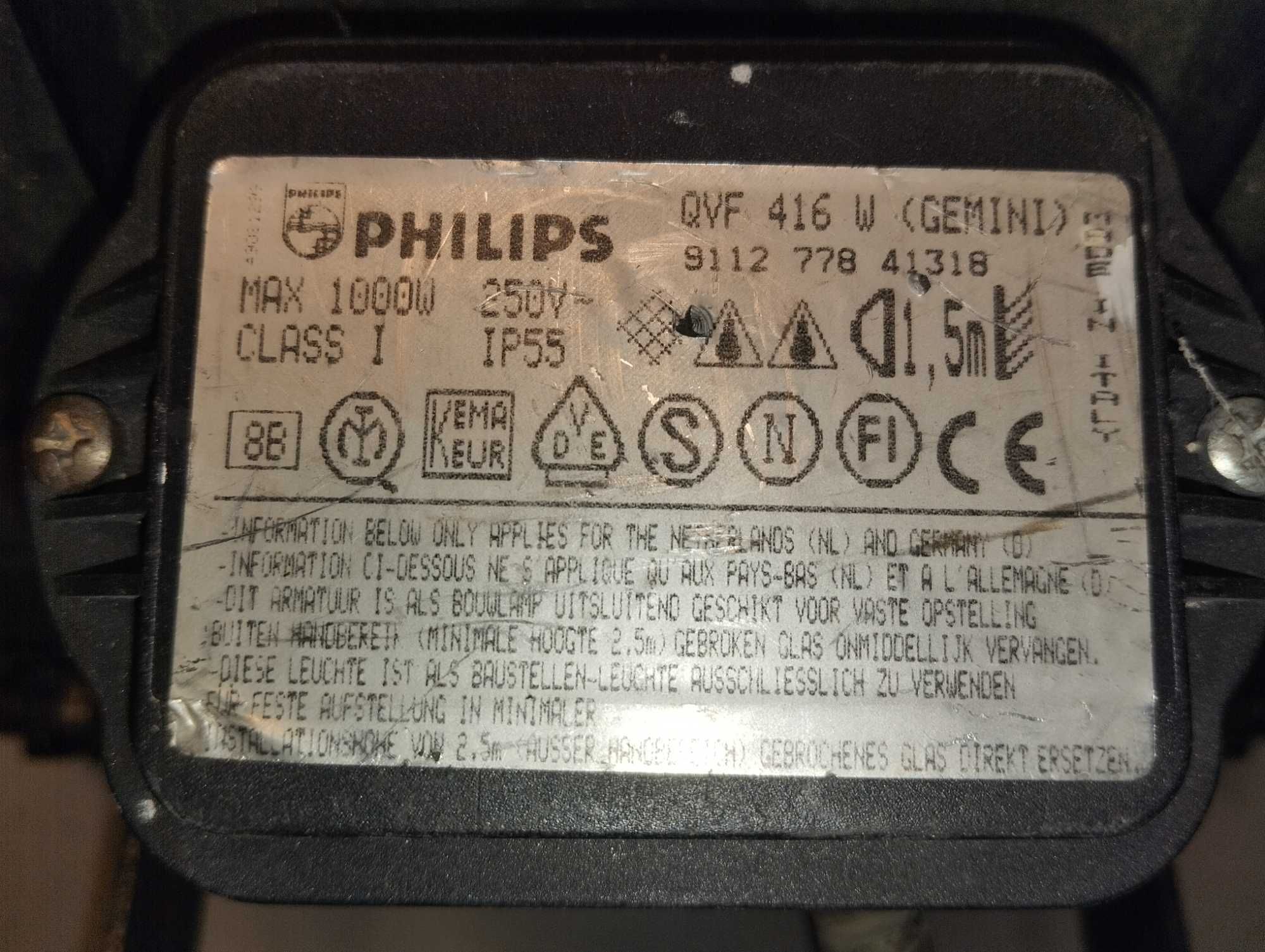 Lampa halogenowa PHILIPS z żarnikiem 1000W
