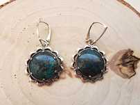 Kolczyki srebro 925 Agat Lapis Lazuli