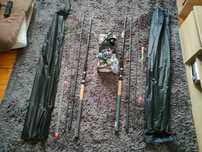 2 feedery Black Panther 3,60m-150 gram+2 kołowrotki wolny bieg 5000