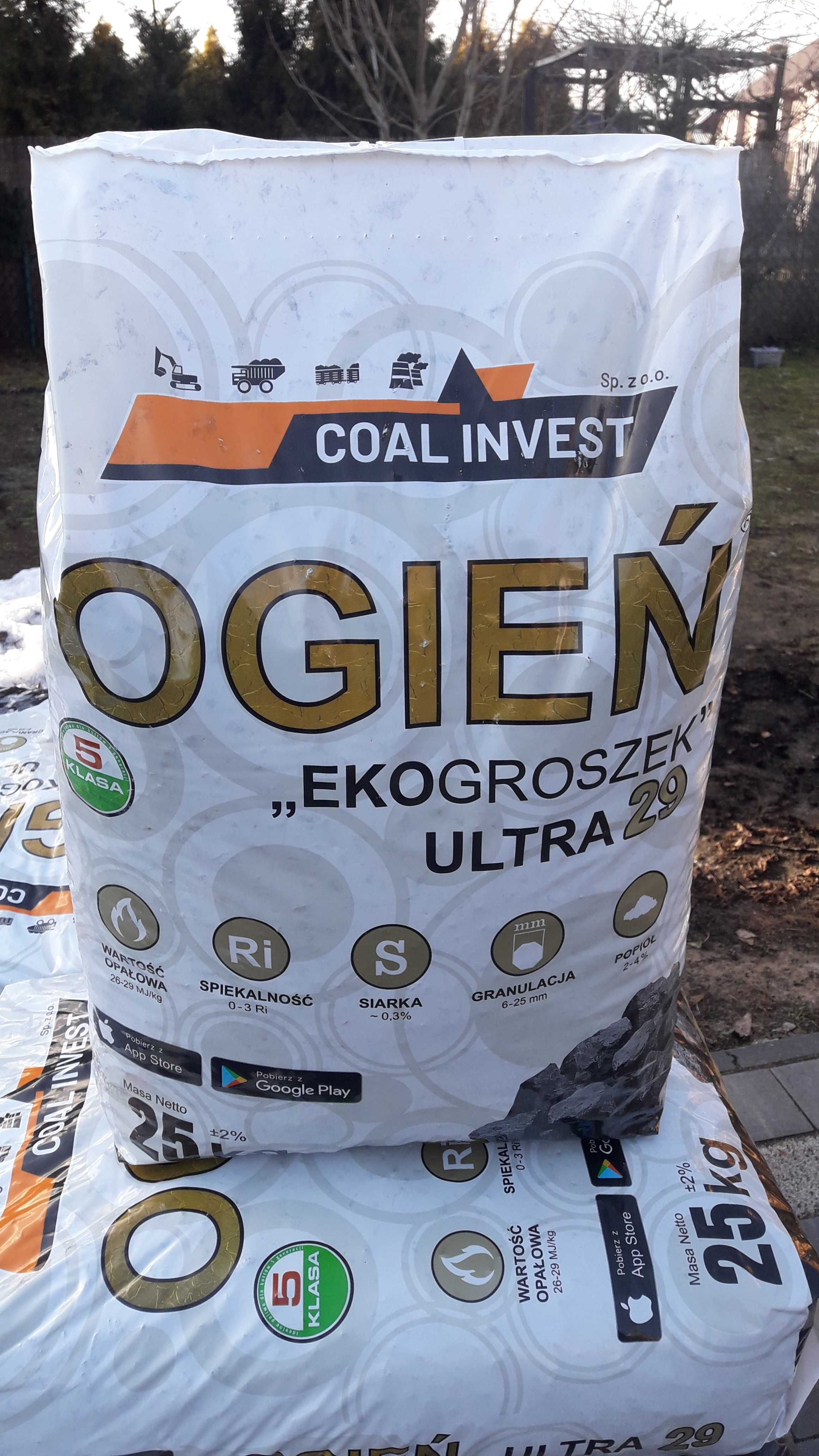 Eko groszek workowany Ogień Ultra 29 Skład opału- dostawa HDS