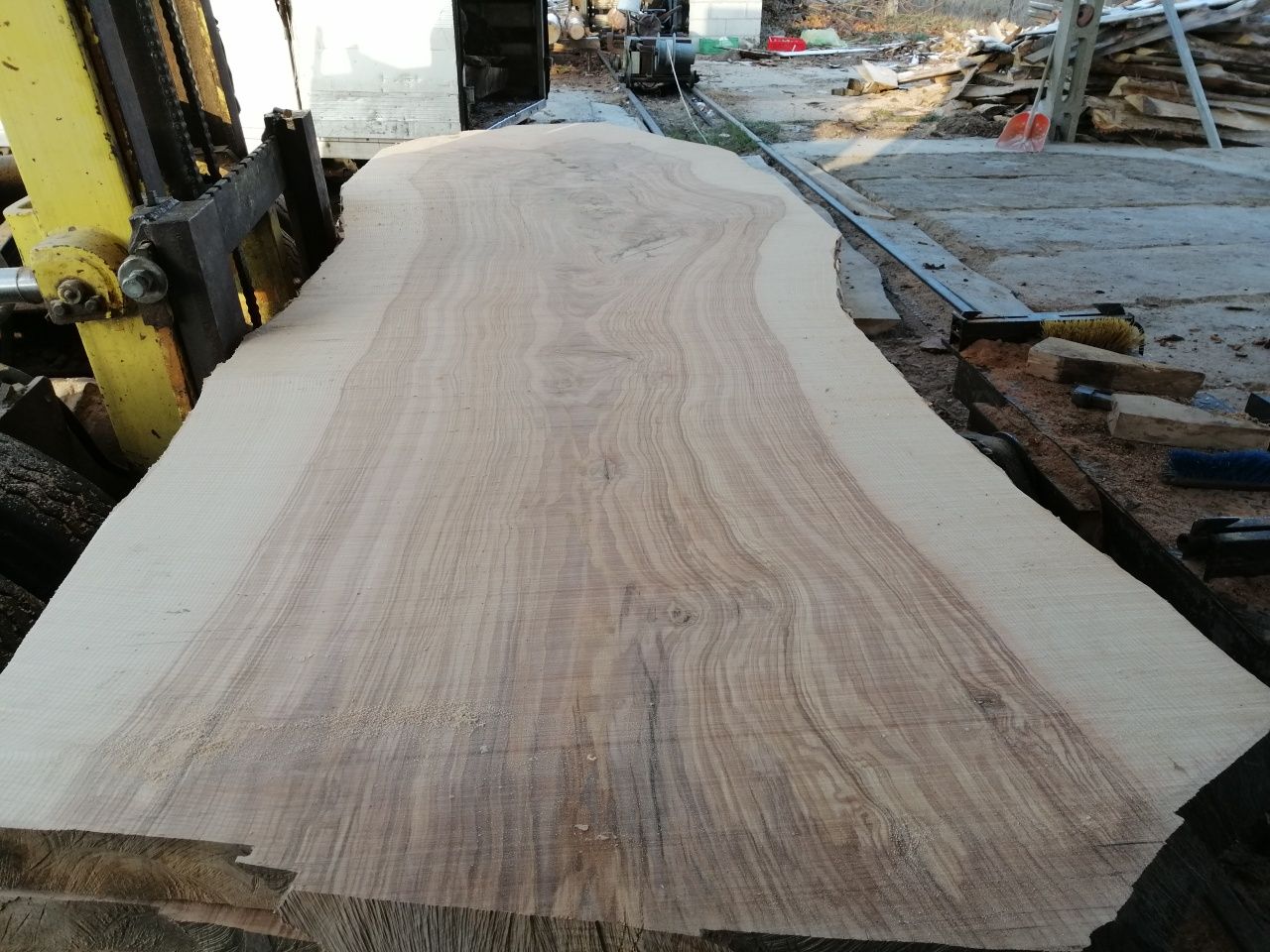 Monolit 320x110x115x7 jesion stół bale deski rustykalne blat loft dąb