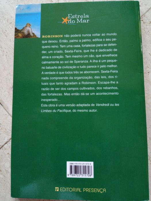 Livro "Sexta-feira ou a Vida Selvagem" Plano Nacional de Leitura