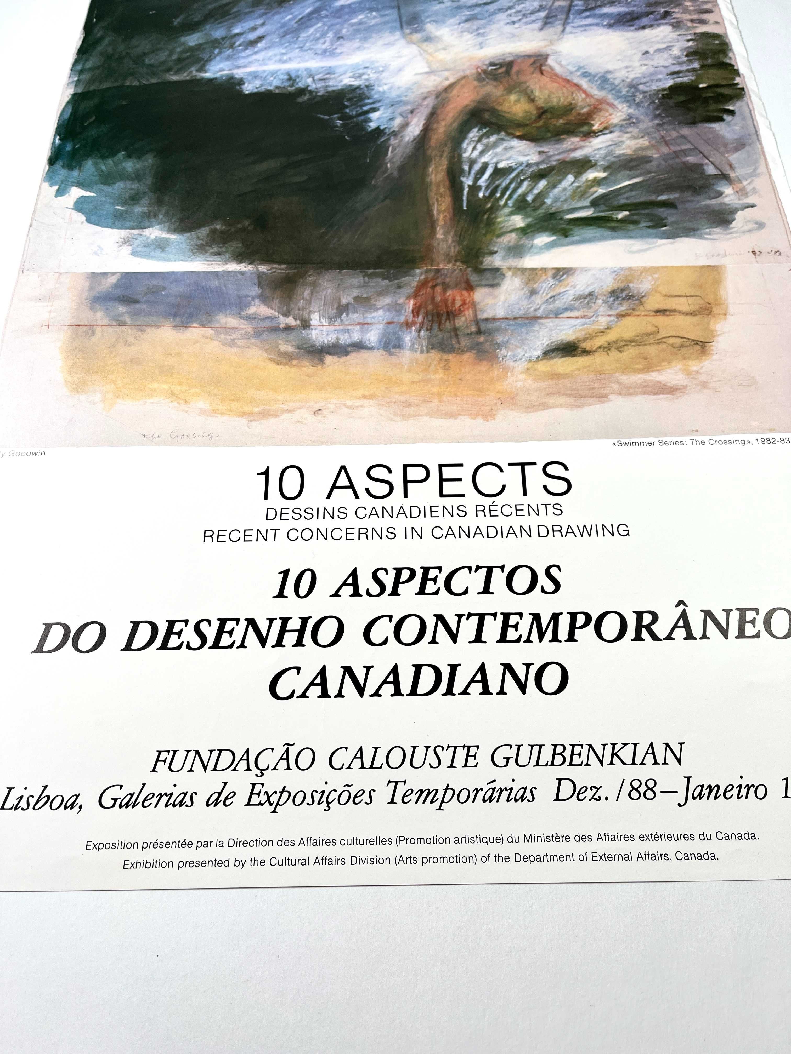 Cartaz exposição Fundação Calouste Gulbenkian desenho canadiano 1988