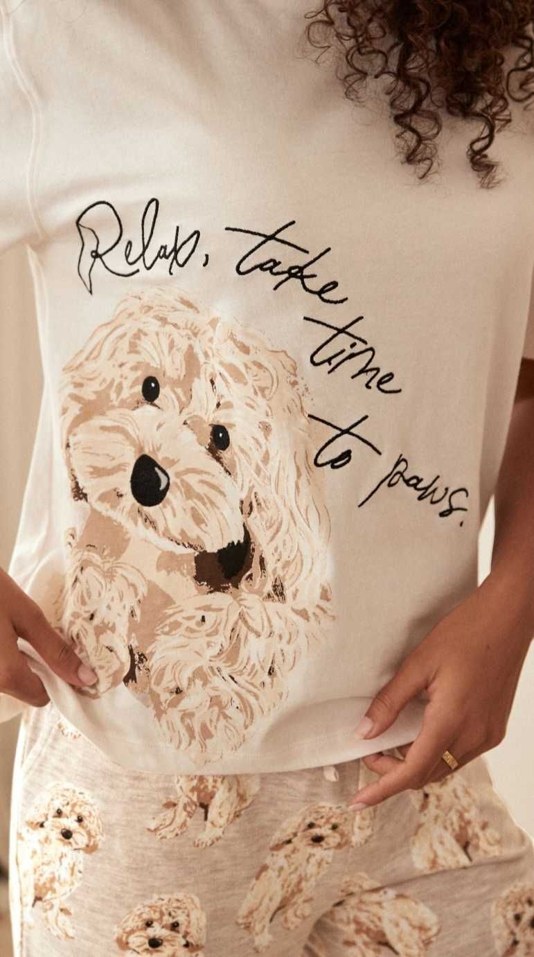 Nowa piżama bawełniana Next L pieski Charlie Cockapoo