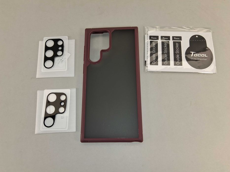 Y193 Zestaw Tocol Etui + Szkła Aparatu do Samsung Galaxy S22 Ultra