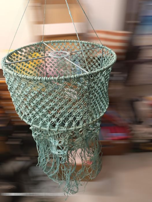 Duży abażur w stylu Boho makrama