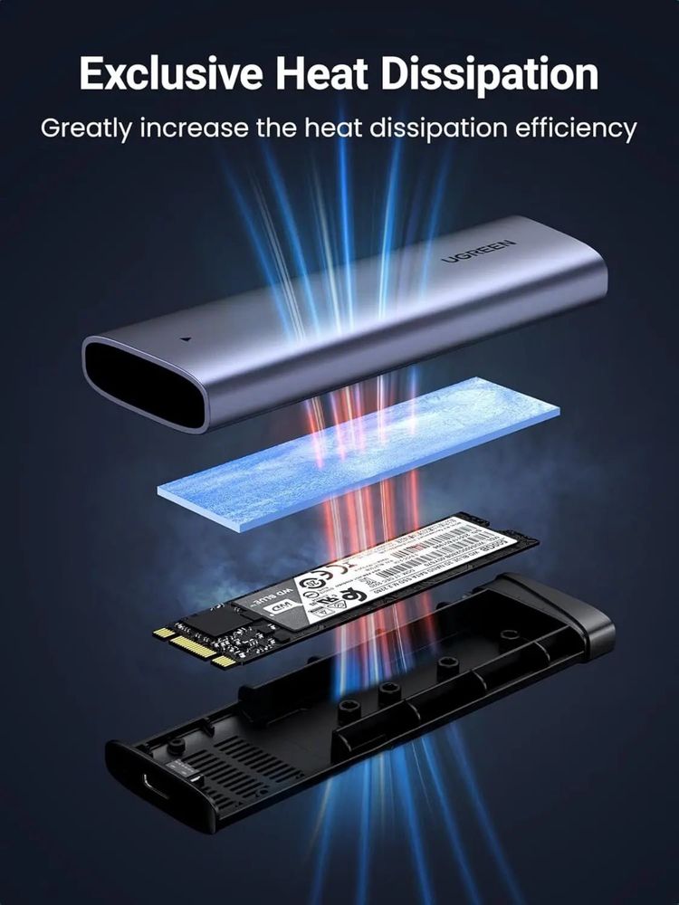 Зовнішній корпус UGREEN M.2 NVMe SSD Enclosure