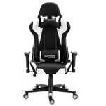 Fotel Gamingowy z regulacją podłokietników PlayMaker Black/White