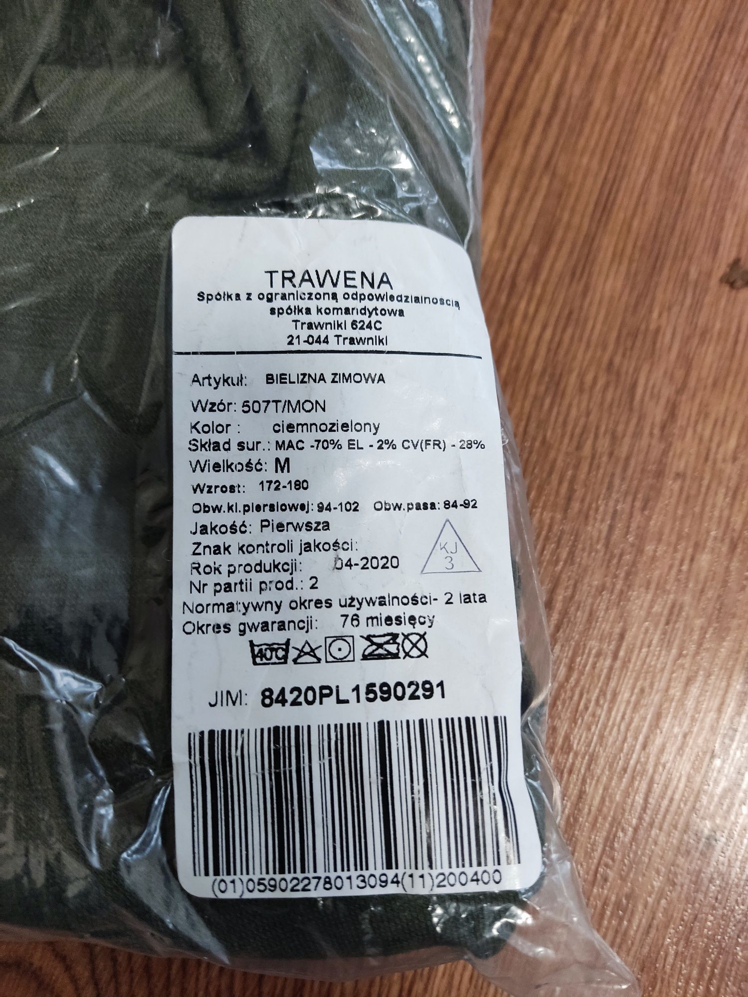Podkoszulek i kalesony bielizna zimowa wojskowa