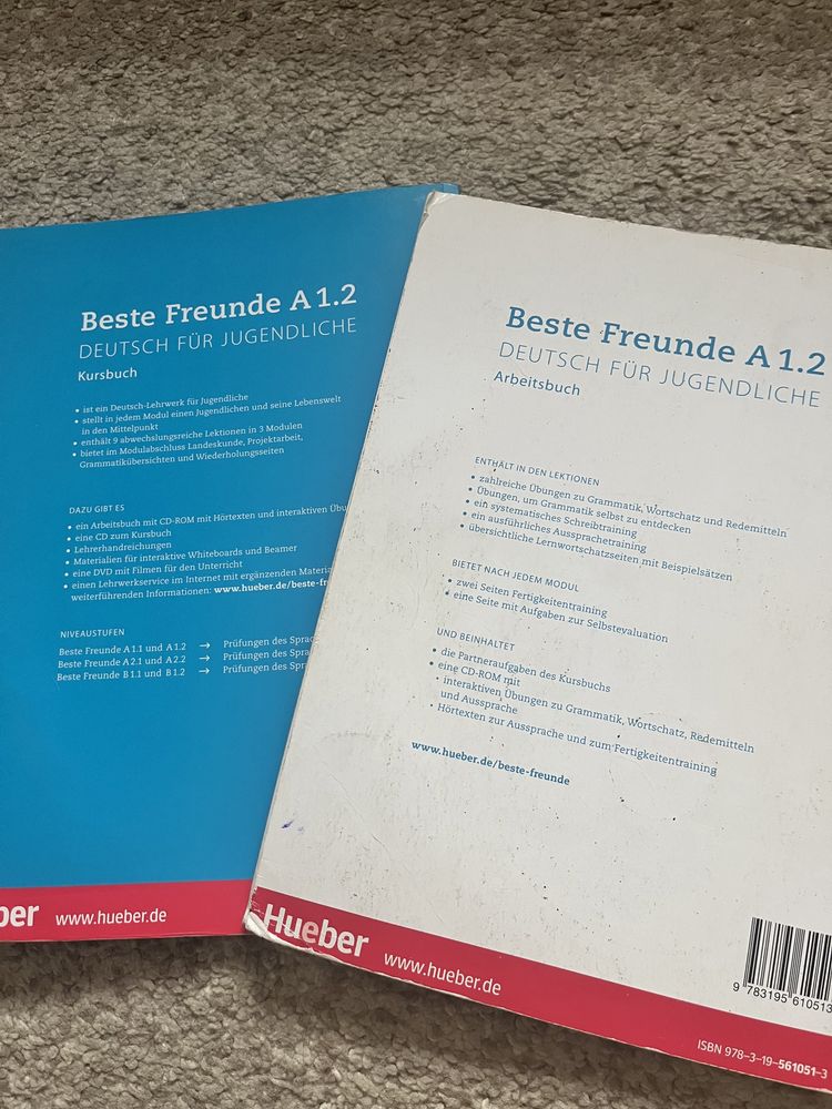 Підручник і зошит з німецької мови (beste freunde a 1.2)