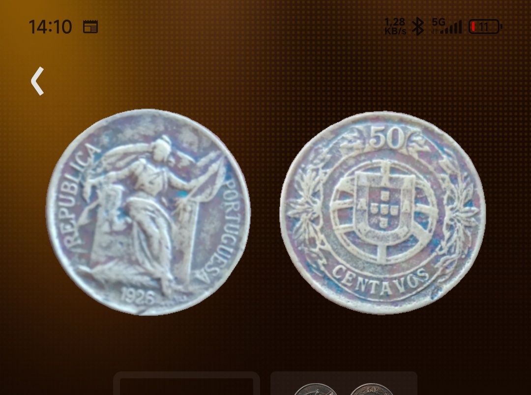 Moedas antigas Portugal