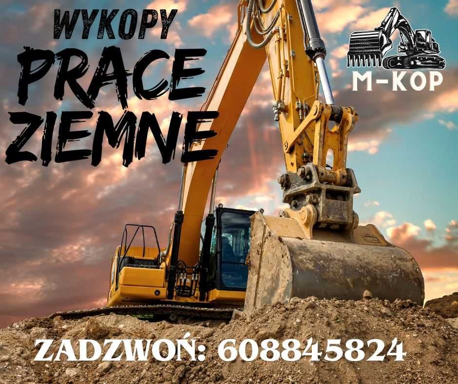 Usługi koparką 8-9-10ton, prace ziemnie, utwardzanie podjazdów, wykopy