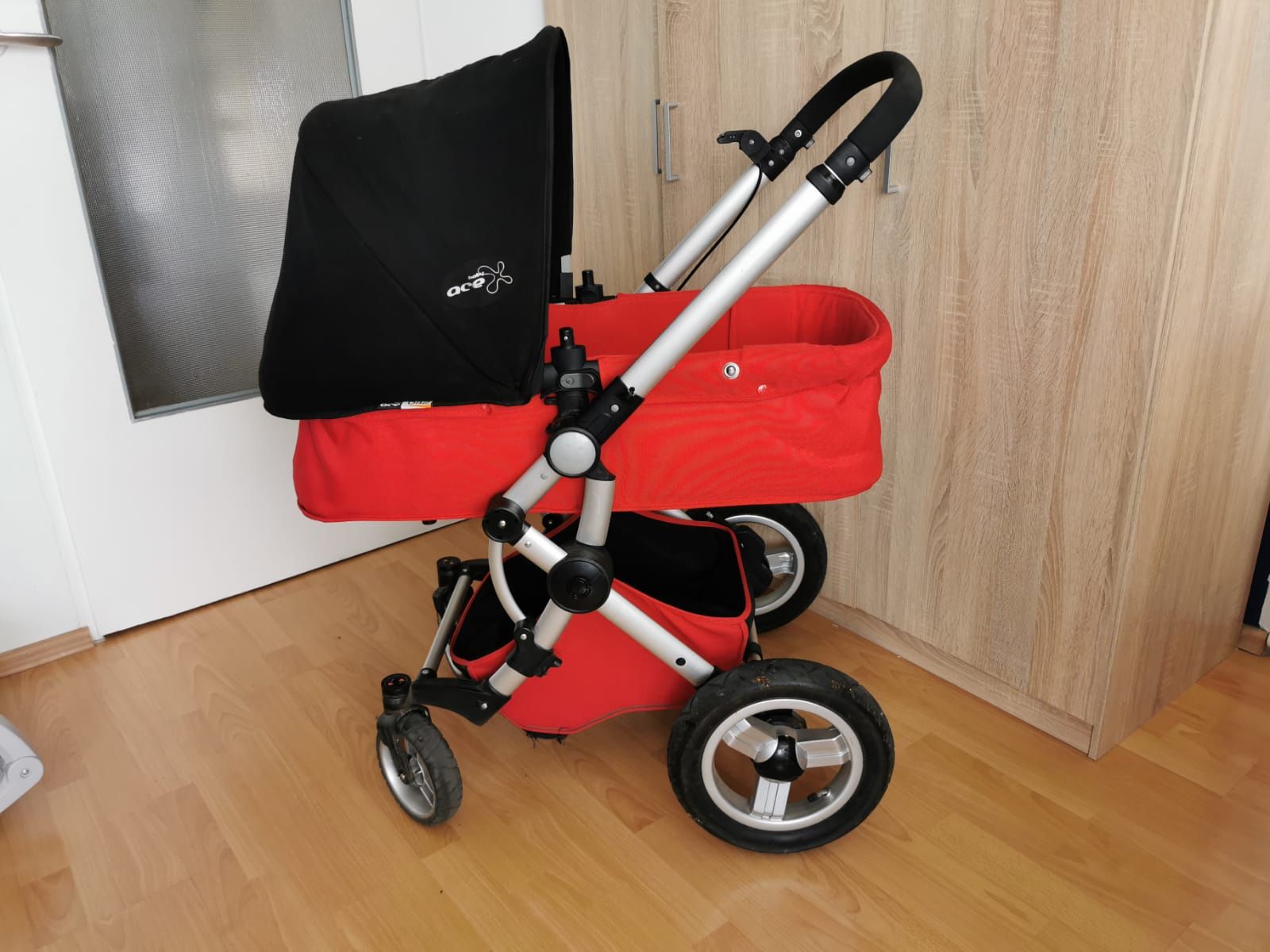 Wózek dziecięcy Baby Ace 042 + nosidełko adaptery