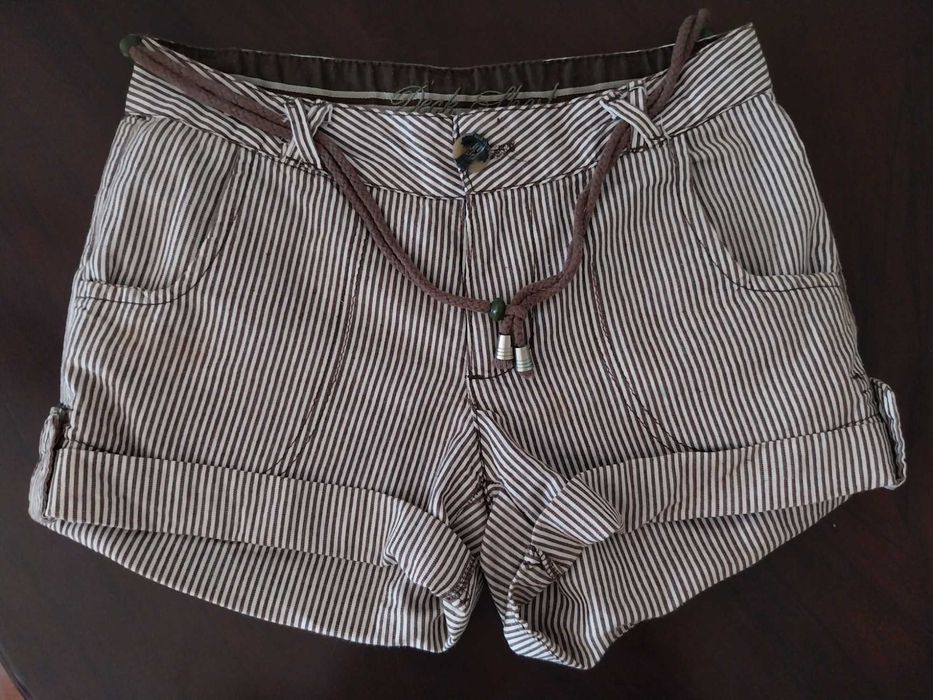 Calções curtos, de verão, Denim Collection, 36/S, riscas