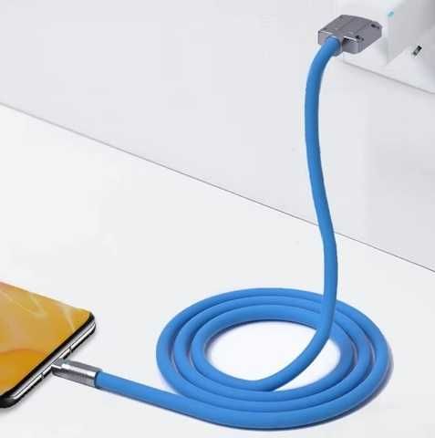 Кабель быстрой зарядки USB Type-C 120 Вт 6 А 2м цвет синий