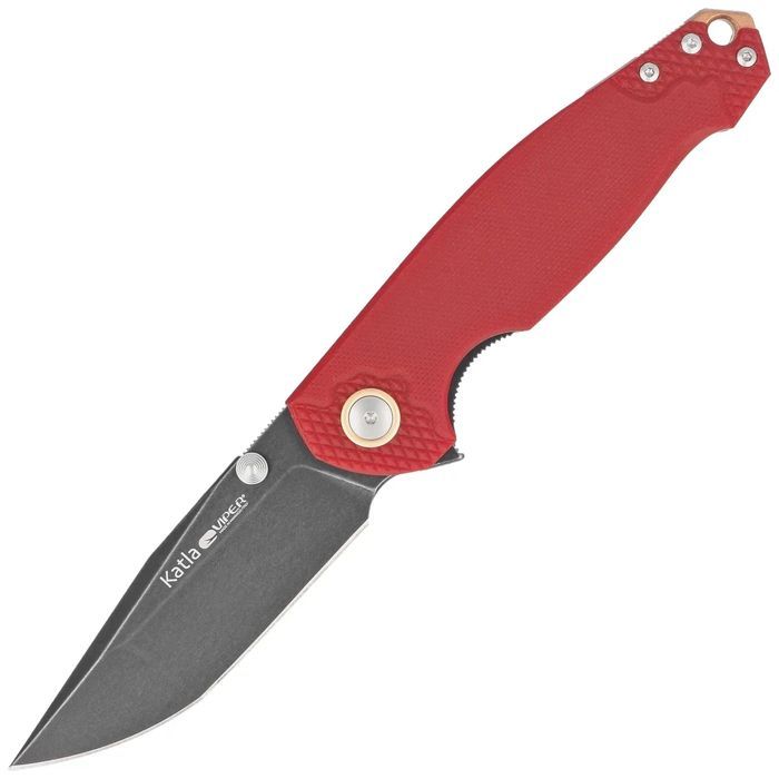 Nóż składany Viper Katla LE No 088/150 Red G10, Dark Stonewashed M390