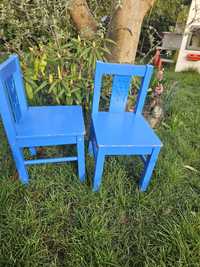 Krzesełka drewniane dla dzieci 2szt IKEA
