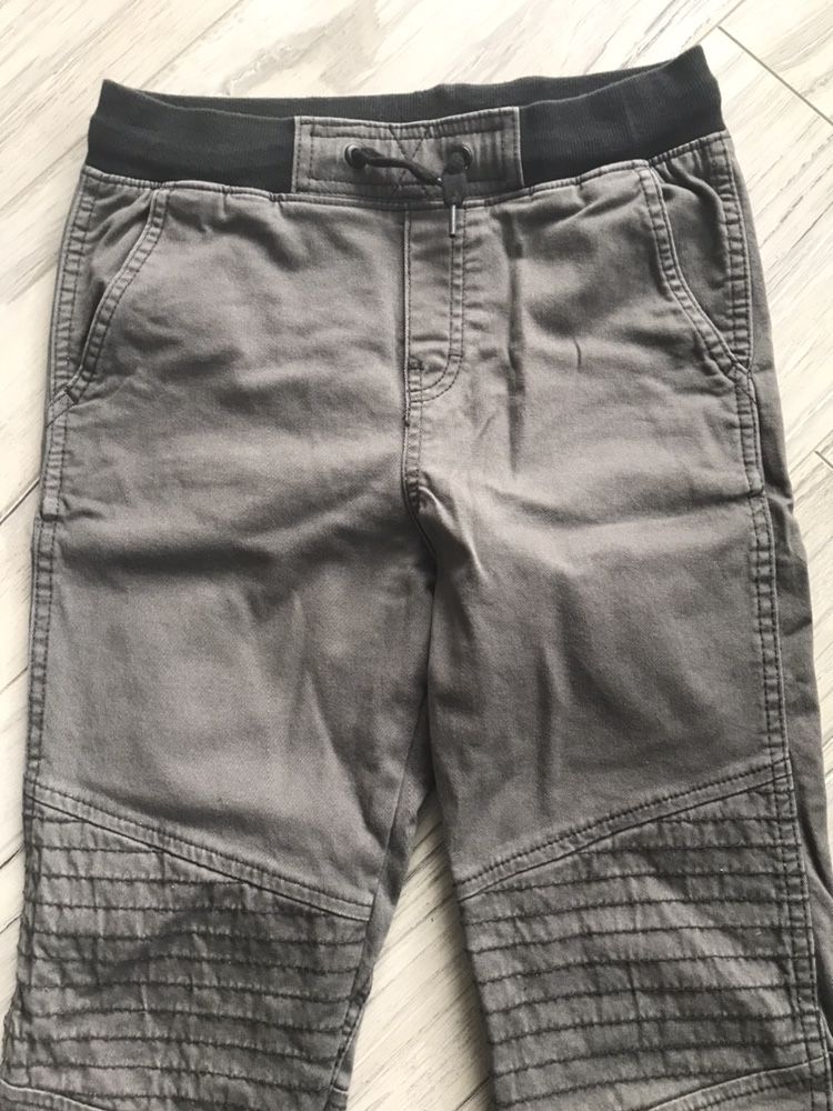 Spodnie szare jeansowe miękkie H&M r.134