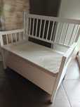 Ława AC Design Furniture, MDF, biała, szer.: 90 x głęb.: 48 x wys.: 85