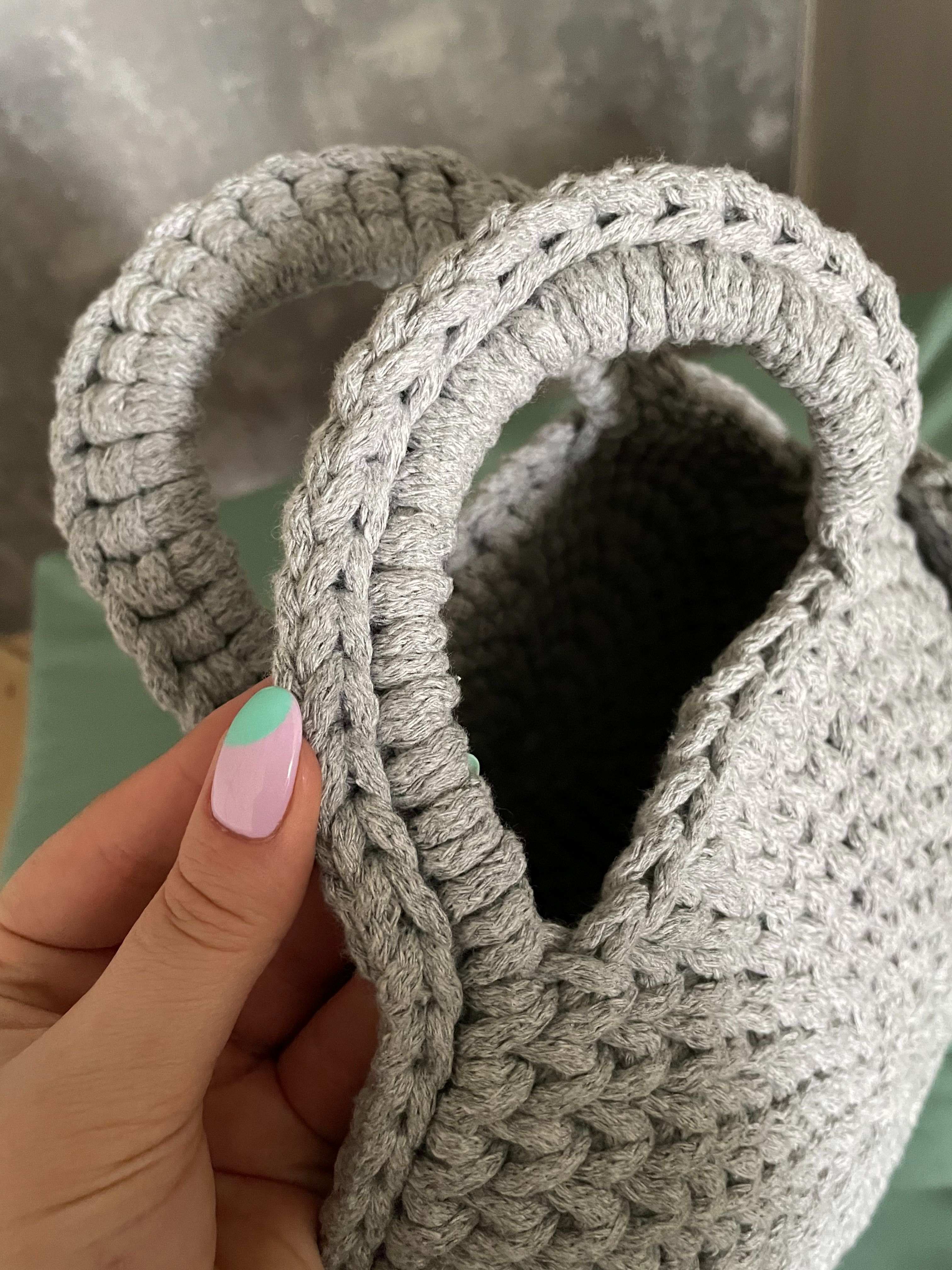 torebka ze sznurka bawełnianego HANDMADE