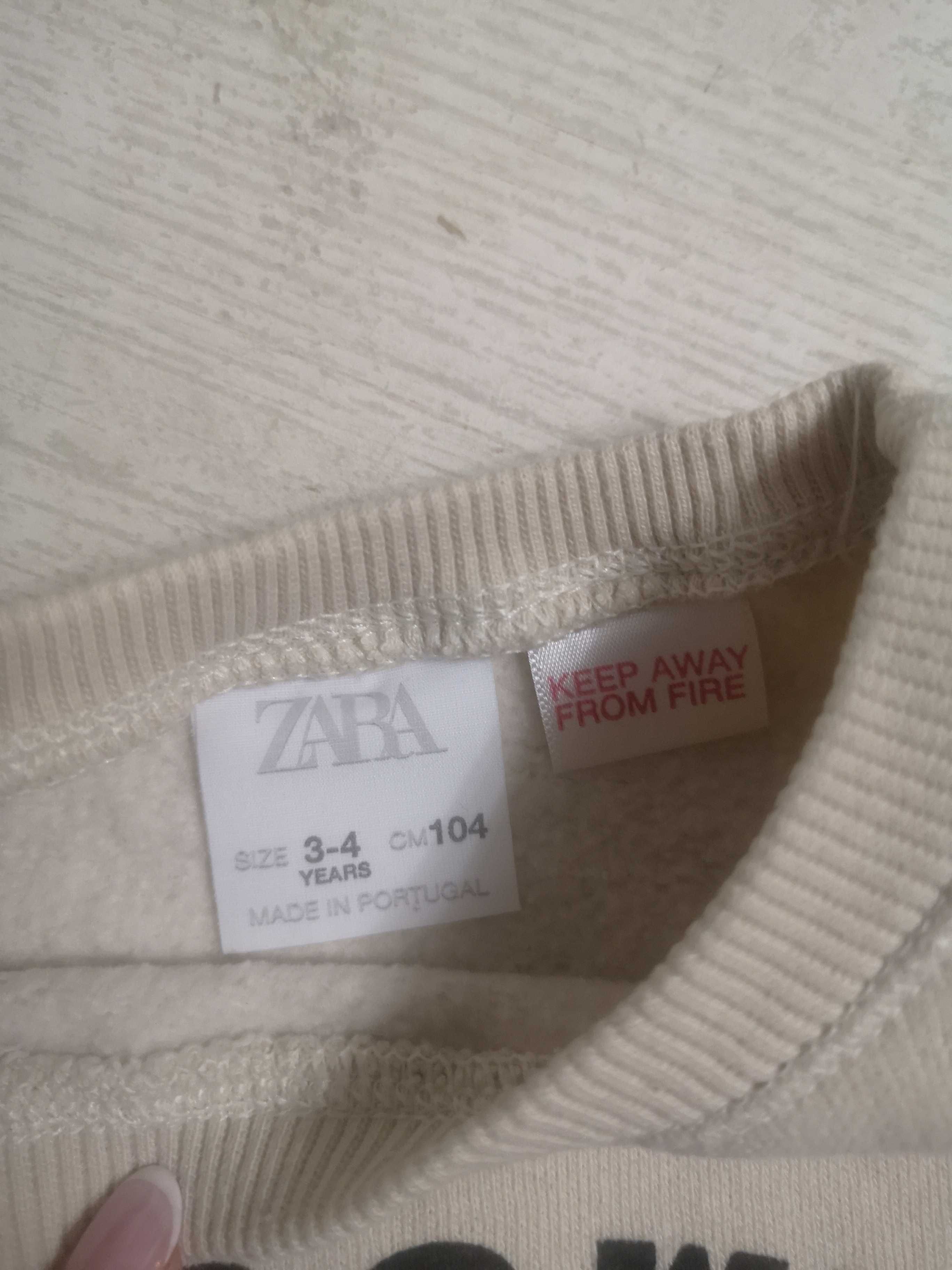 Bluza Zara z misiem 98 104 sesja świąteczna jesienna