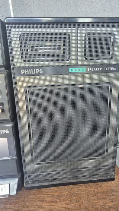 Wieża Philips D8678 Double Deck – retro, sprawna, magnetofon, radio